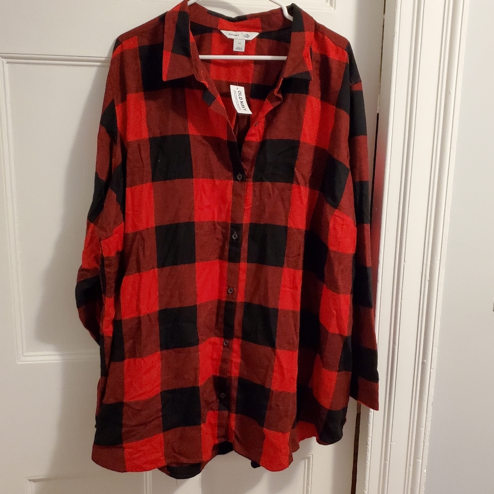 Flannel shirt, old navy, size 4x